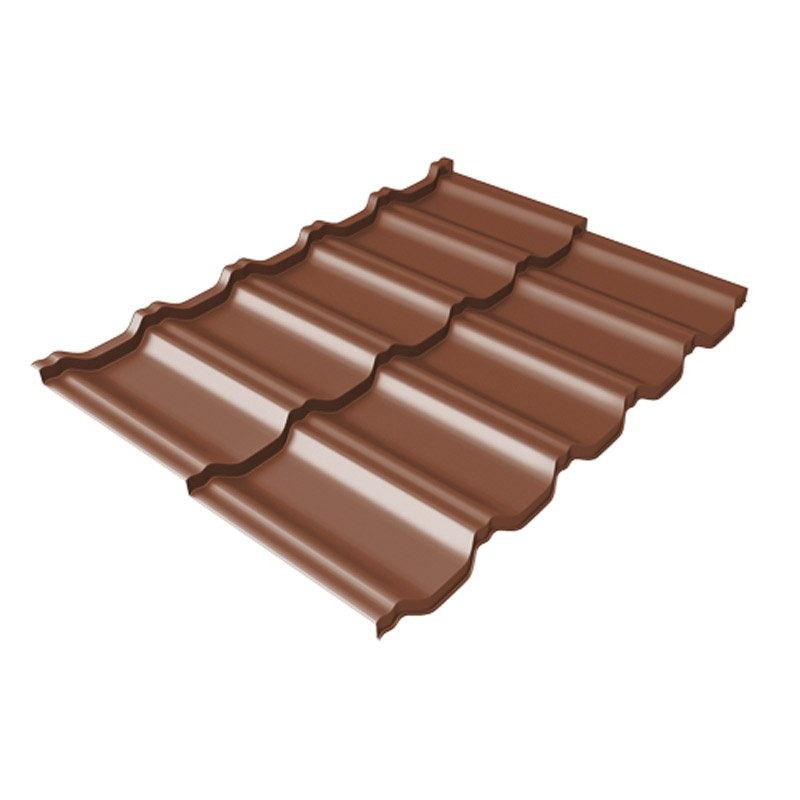 Металлочерепица модульная квинта Uno Grand Line c 3D резом 0,5 Satin