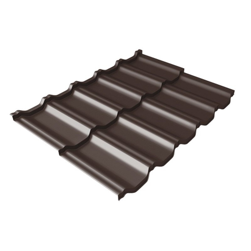 Металлочерепица модульная квинта Uno Grand Line c 3D резом 0,5 Satin Matt